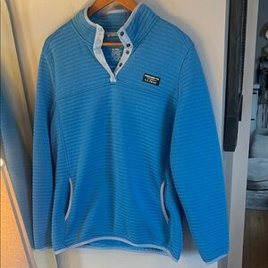 L.L. Bean Sky Blue 1/4 button Pullover
